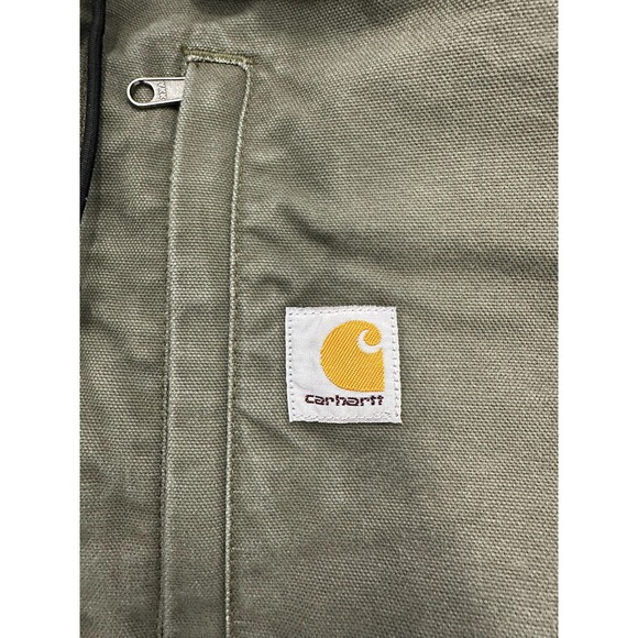 Carhartt J001 Detroit‎ Jacket Moss Green Hooded Workwear Mens XL Loose Fit - Picture 3 of 8